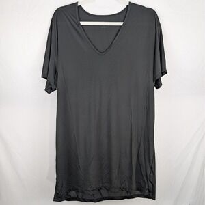Uniqlo AIRism XL Mesh V-Neck Short Sleeve T-Shirt Athletic Casual Lounge Black